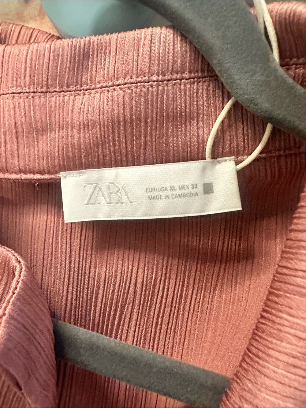 ZARA NWT Dusty Pink Oversized Blazer & Drawstring Wide Leg Pant Suit XL - Picture 4 of 4